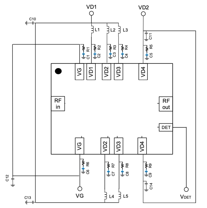 MACOM MAAP-011313 4W 4-Stage Ku-Band Power Amplifier